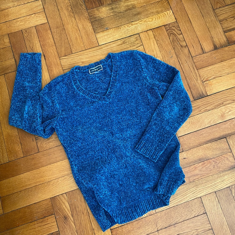 Karen Scott Deep Blue V-Neck Sweater - XS - Picture 6 of 8
